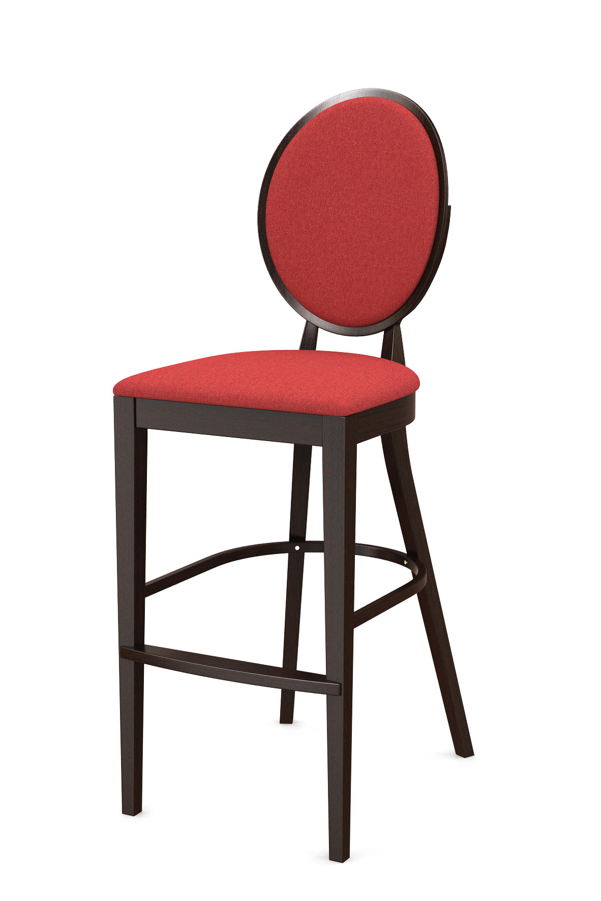 Барный стул с кожаным сиденьем