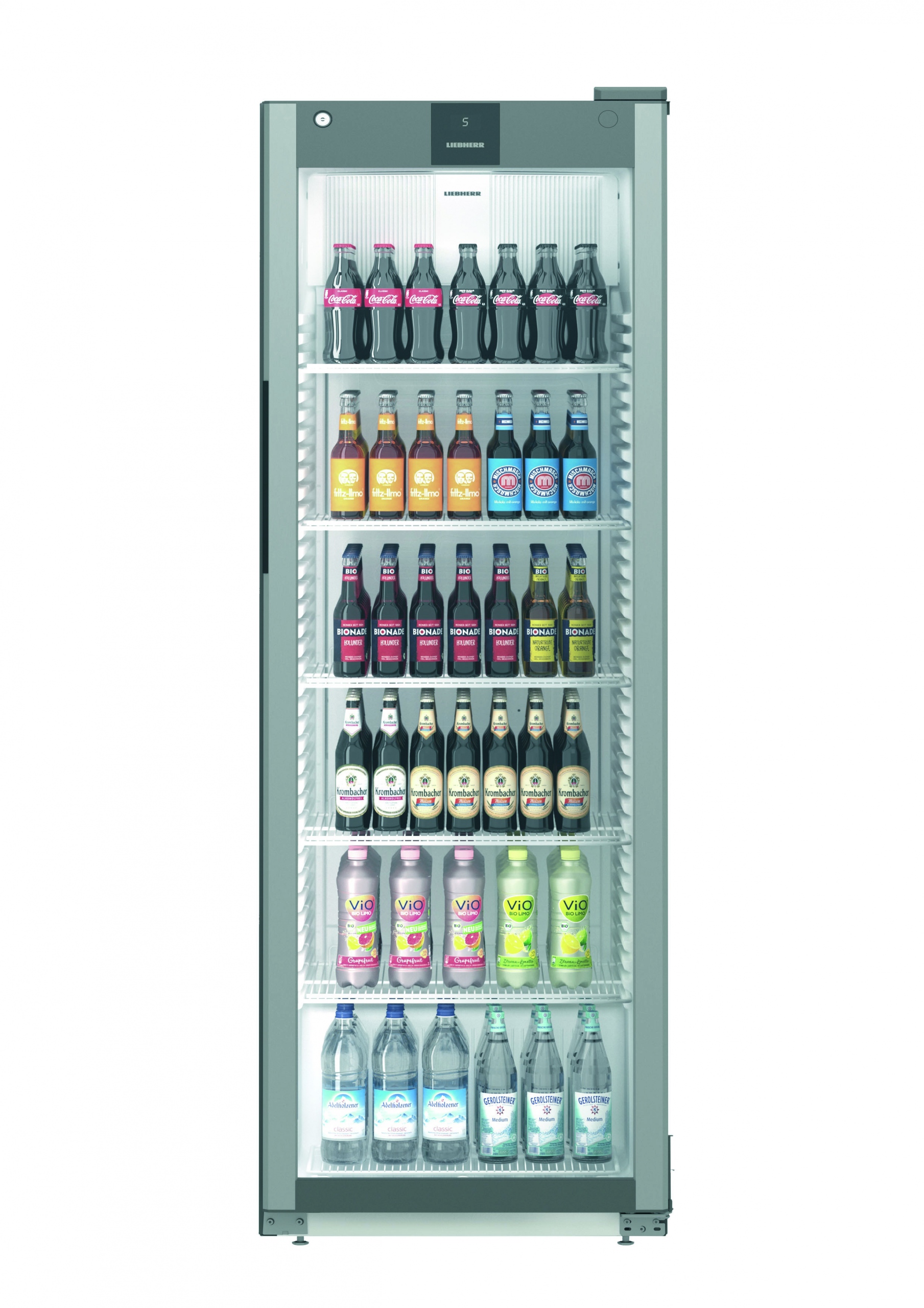 Холодильный шкаф со стеклянной дверью для цветов